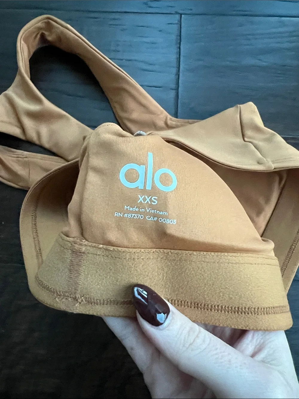 ALO Yoga Tan Racerback Seamless Sports Bra